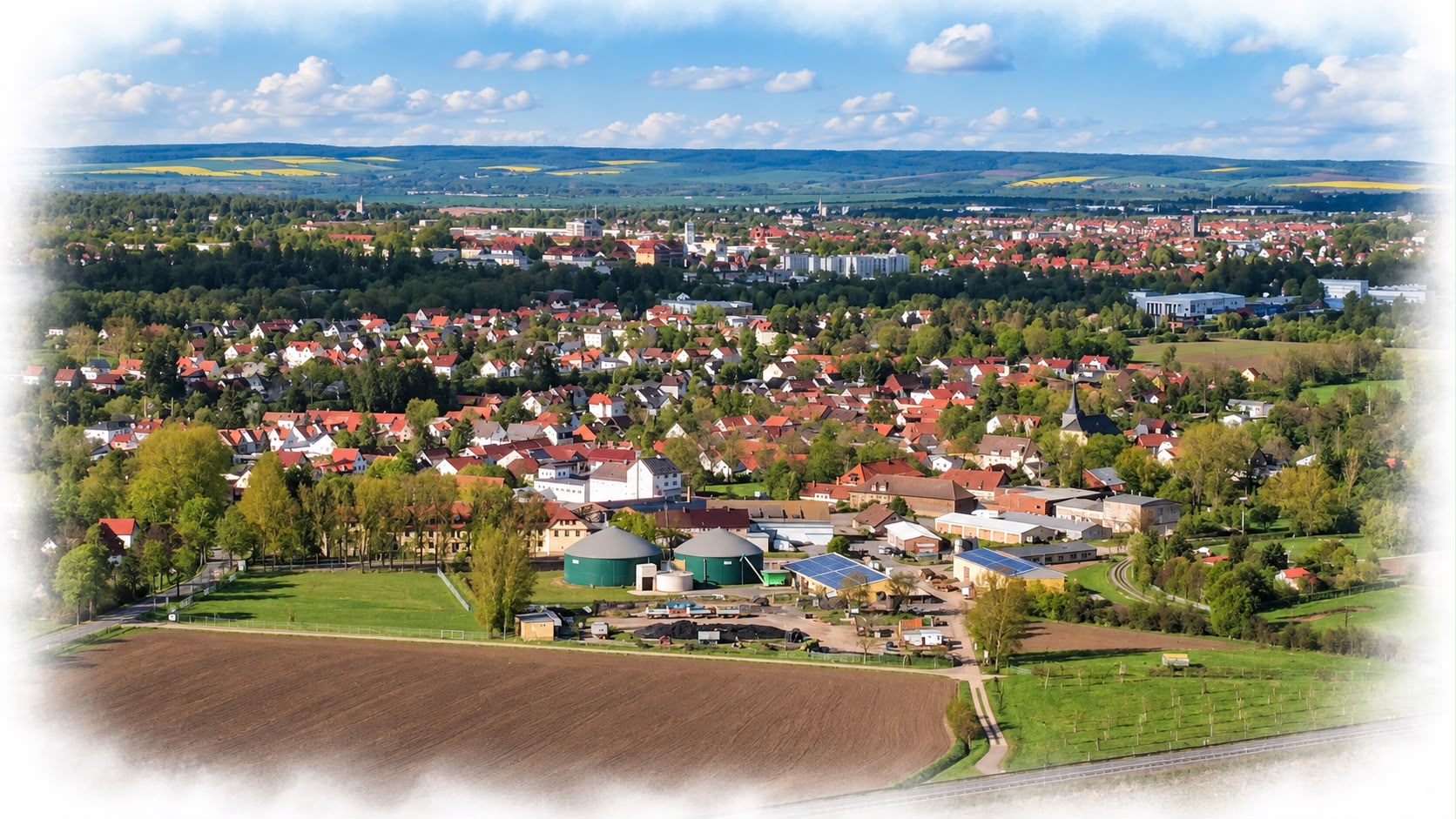 Luftaufnahme des Münchshofs und seiner Umgebung in Gotha-Sundhausen